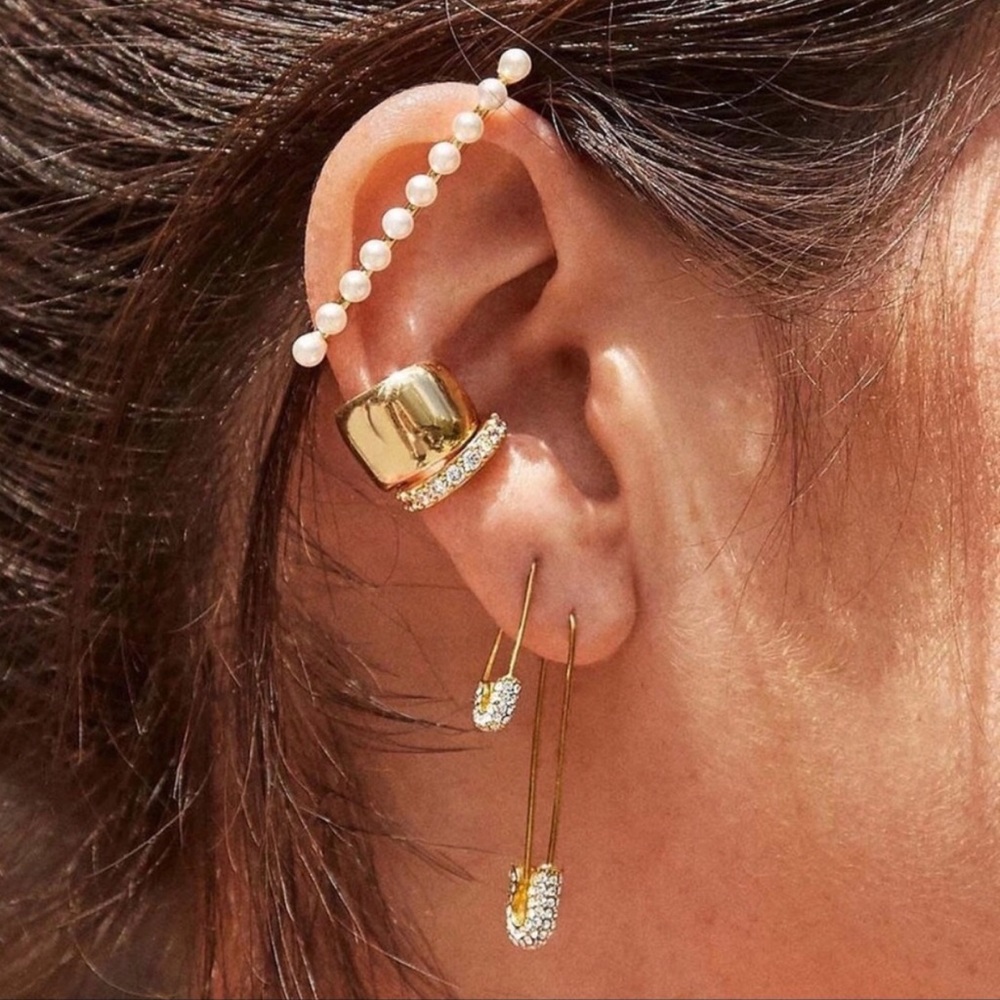 Golden Ear Cuff w Heart Cut Out